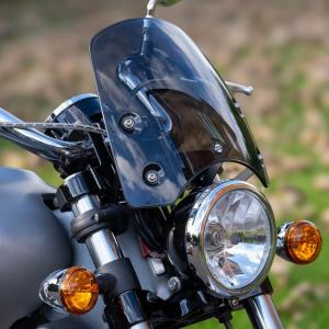 プリティー製 XJR400 ガニマタ ブレット管 メッキ 4HM