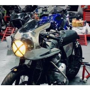 インターセプター/コンチネンタル GT 650 Thruxtonスタイル カウル ポリッシュ/スモー...