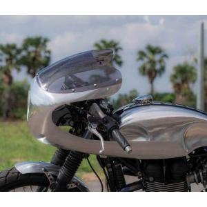 インターセプター/コンチネンタル GT 650 ビッグ アルミフロントカウル フェアリング ポリッシ...