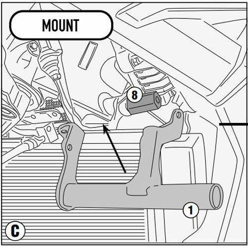 Vストローム1050/XT/SE 20- スポットライト用 フィッティングキット GIVI