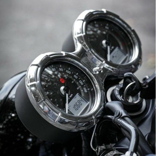 MOTONE メーターカバー "The Peerless" 水冷ボンネビル T100 T120 スピ...