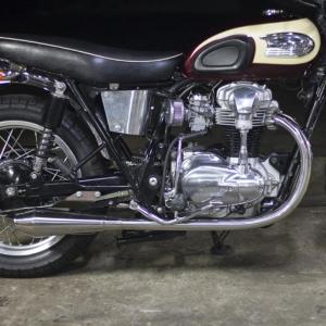 カワサキ W650/400 STDメガホン ショート フルエキ LOW モーターロック｜motoparts