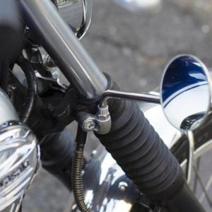 カワサキ W650/400 新型ニールックミラーブラケット モーターロック｜motoparts