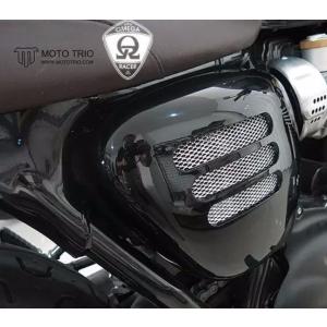 トライアンフ ボンネビルT100/T120 サイドカバーバック 本革