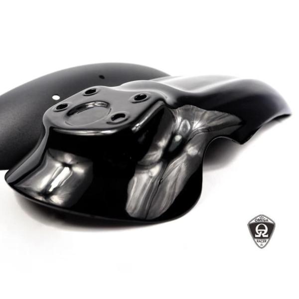 モトトリオ（MotoTrio）水冷 ボンネビル ダートスタイル フロントフェンダー グロスブラック ...