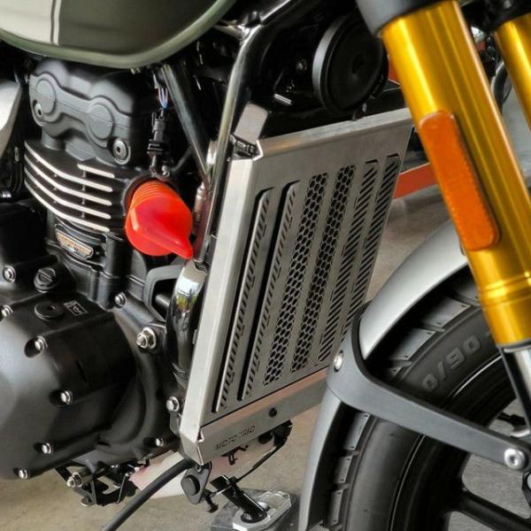 トライアンフ スピード400/スクランブラー400X ラジエーターガード シルバー Omega Ra...