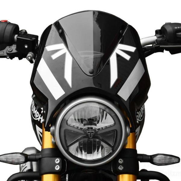 トライアンフ スピード400 ヘッドライトフェアリング ファントムブラック/ストームグレー P&amp;A ...