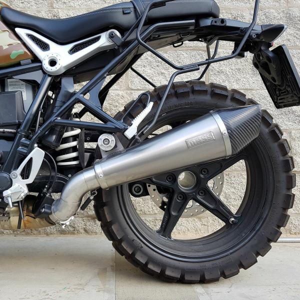 BMW RnineT EVO チタン スリップオンマフラー カーボンチップ MASS Exhaust