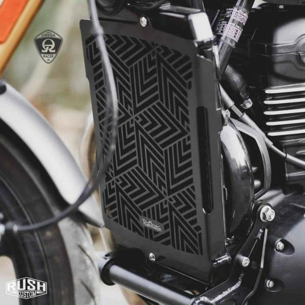 トライアンフ スピード400/スクランブラー400X ラジエーターガード ブラック ラッシュカスタム