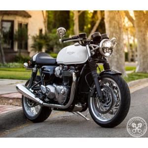 MOTODEMIC LED ヘッドライト EVOスタンダード ブラック Triumph Thruxton 1200 / R 2016〜｜motoparts