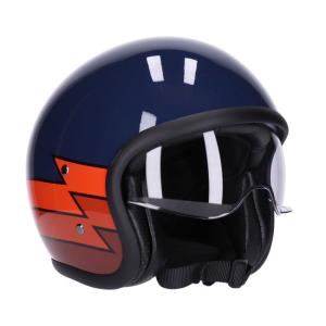 Roeg SUNDOWN バイザー内蔵ジェットヘルメット グロス・ネイビー x グラフィック｜motoparts