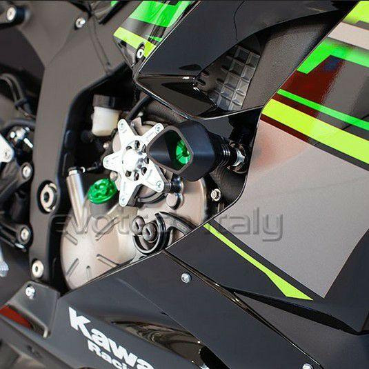 ニンジャZX-6R 19-23 フレームスライダー エンジンスライダー アンチショック EVOTEC...