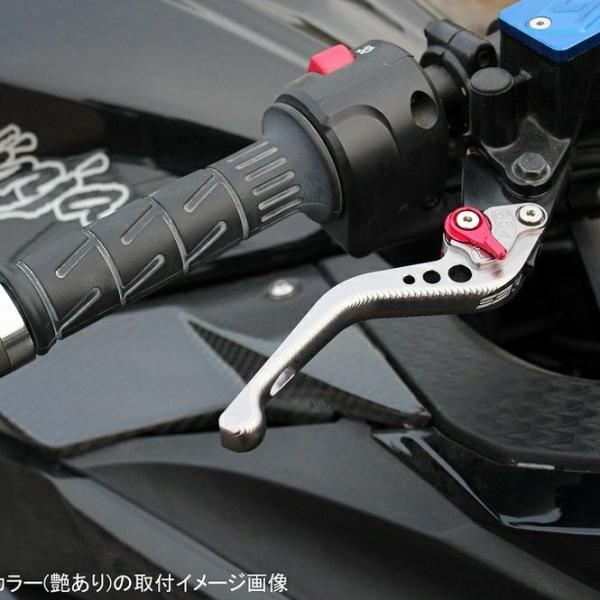 Z900RS ZX-6R アジャストレバー 3Dショート シルバー SPEEDRA
