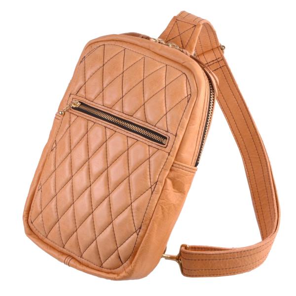 SHM レザー ボディバッグ オールドゴールド