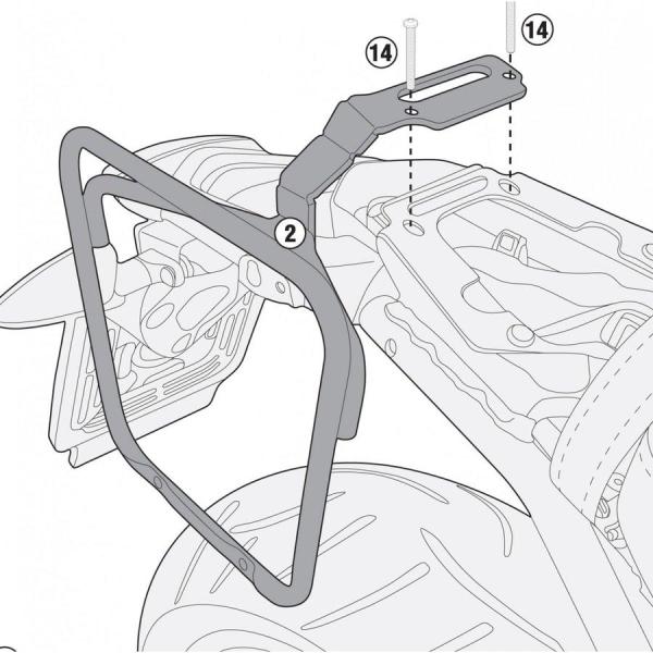 ジビ(GIVI) 右サイド パニア・ラック  BMW R1200 NINE-T/Scrambler