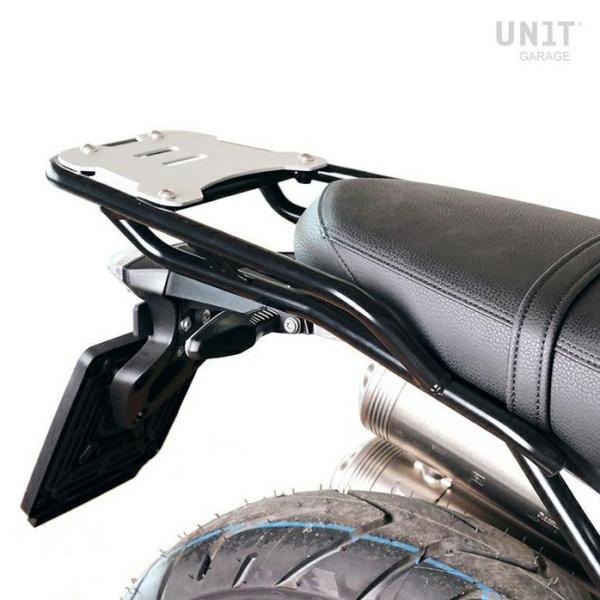 BMW RnineT リアキャリア ラック &amp; タンデムグリップ ミディアム ブラック ユニットガレ...