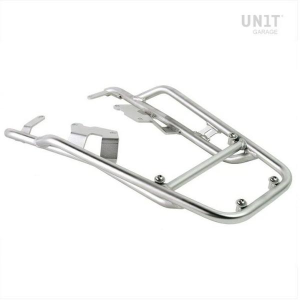 BMW RnineT リアキャリア ラック &amp; タンデムグリップ ミディアム シルバー ユニットガレ...