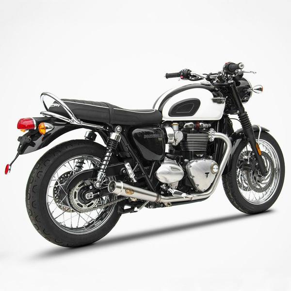 ボンネビル T100/T120 Racing 2-2 フルエキゾーストマフラー用　バックマウントキッ...