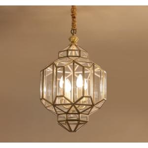 モザイクランプ トルコランプ シャンデリア 5灯 全高83cm 直径37cm