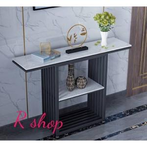 【美品】高級感漂うアンティーク調サイドテーブル／花台／電話台にも♪ A37980 高級人造大理石サイドテーブル ．コンソールテーブル 玄関