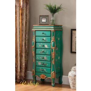 A07467 A高級サイドテーブル．ロココ調 姫系家具ジュエリー入れ