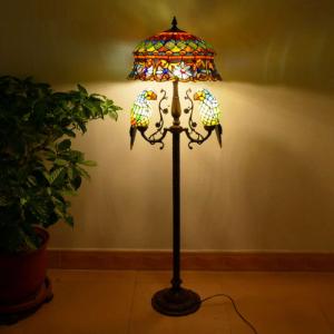 フロアスタンド スタンドライト フロアライト豪華ステンドグラスランプ ガラス工芸
