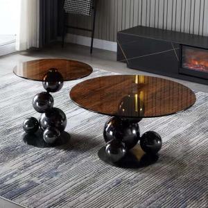 高級ローテーブル リビングテーブル ．ステンレスセンターテーブル サイドテーブル