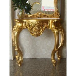 高級サイドテーブル コンソールテーブル玄関テーブル花台 電話台 アンティーク調