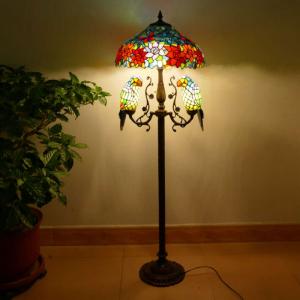 フロアスタンド スタンドライト フロアライト豪華ステンドグラスランプ ガラス工芸