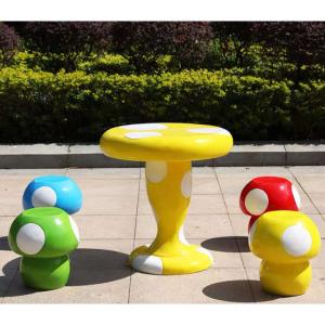 キノコ テラス用テーブル&チェア4脚 5点セッ...の詳細画像1