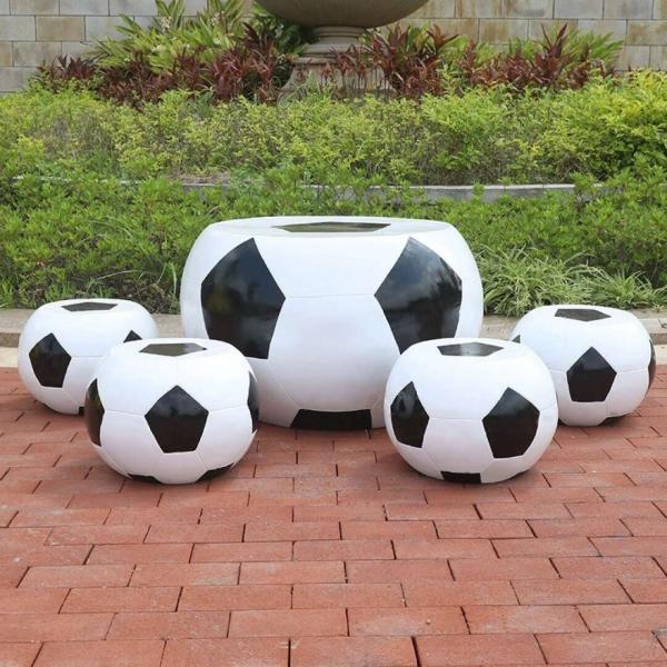 サッカー　テラス用テーブル＆チェア4脚5点セット ガーデンチェア 庭　屋外