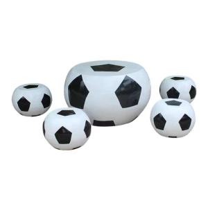 サッカー テラス用テーブル&チェア4脚5点セッ...の詳細画像3