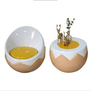 たまごモチーフテーブル&チェア1脚セット 2点...の詳細画像4