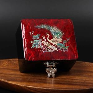 高級感 漆器 天然シェル 木製 純手作り製作 ジュエリーボックス宝石箱