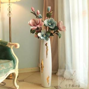 大型鉢 室内フラワーベース 花瓶 花器 造花 部屋飾りセット　大型置物 室内装飾