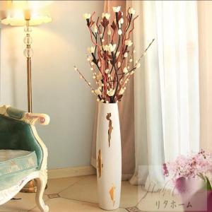 大型鉢 室内フラワーベース 花瓶 花器 造花 部屋飾りセット　大型置物 室内装飾