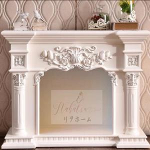 アンティーク調マントルピース型コンソール花台 置物台 サイドテーブル