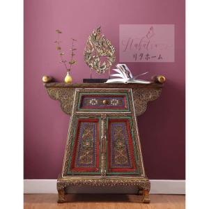 高級サイドテーブル コンソールテーブル 玄関テーブル 花台 電話台 アンティーク