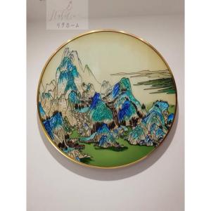 ガラス琺瑯彩 エナメル工芸品 高級琺瑯飾り絵 ...の詳細画像1