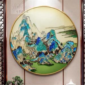 ガラス琺瑯彩 エナメル工芸品 高級琺瑯飾り絵 ...の詳細画像2
