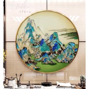 ガラス琺瑯彩 エナメル工芸品 高級琺瑯飾り絵 ...の詳細画像5