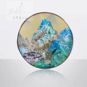 ガラス琺瑯彩 エナメル工芸品 高級琺瑯飾り絵 玄関 壁掛け 手作り・琺瑯絵美術品