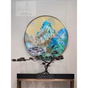 ガラス琺瑯彩 エナメル工芸品 高級琺瑯飾り絵 ...の詳細画像2