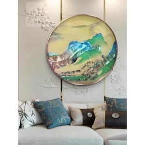 ガラス琺瑯彩 エナメル工芸品 高級琺瑯飾り絵 ...の詳細画像3