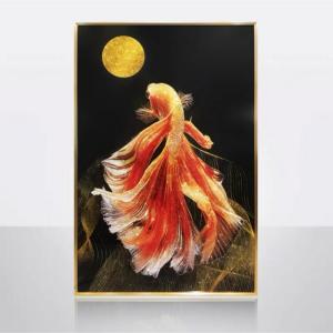 ガラス琺瑯彩 エナメル工芸品 高級琺瑯飾り絵 玄関 壁掛け 琺瑯絵美術品