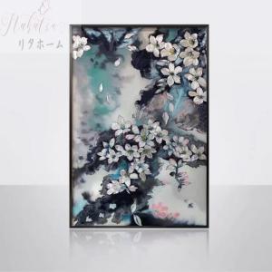 ガラス琺瑯彩 エナメル工芸品 高級琺瑯飾り絵 玄関 壁掛け 琺瑯絵美術品
