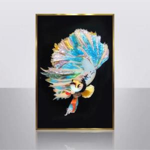 ガラス琺瑯彩 エナメル工芸品 高級琺瑯飾り絵 玄関 壁掛け 琺瑯絵美術品