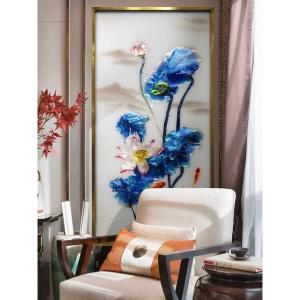 ガラス琺瑯彩 エナメル工芸品 高級琺瑯飾り絵 ...の詳細画像3
