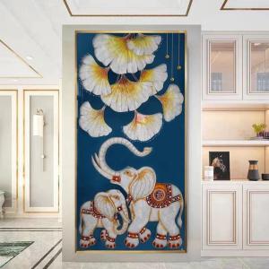 ガラス琺瑯彩 エナメル工芸品 高級琺瑯飾り絵 玄関絵　壁掛け 琺瑯絵美術品