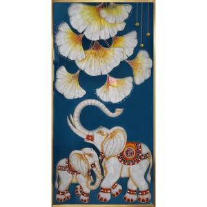 ガラス琺瑯彩 エナメル工芸品 高級琺瑯飾り絵 ...の詳細画像4